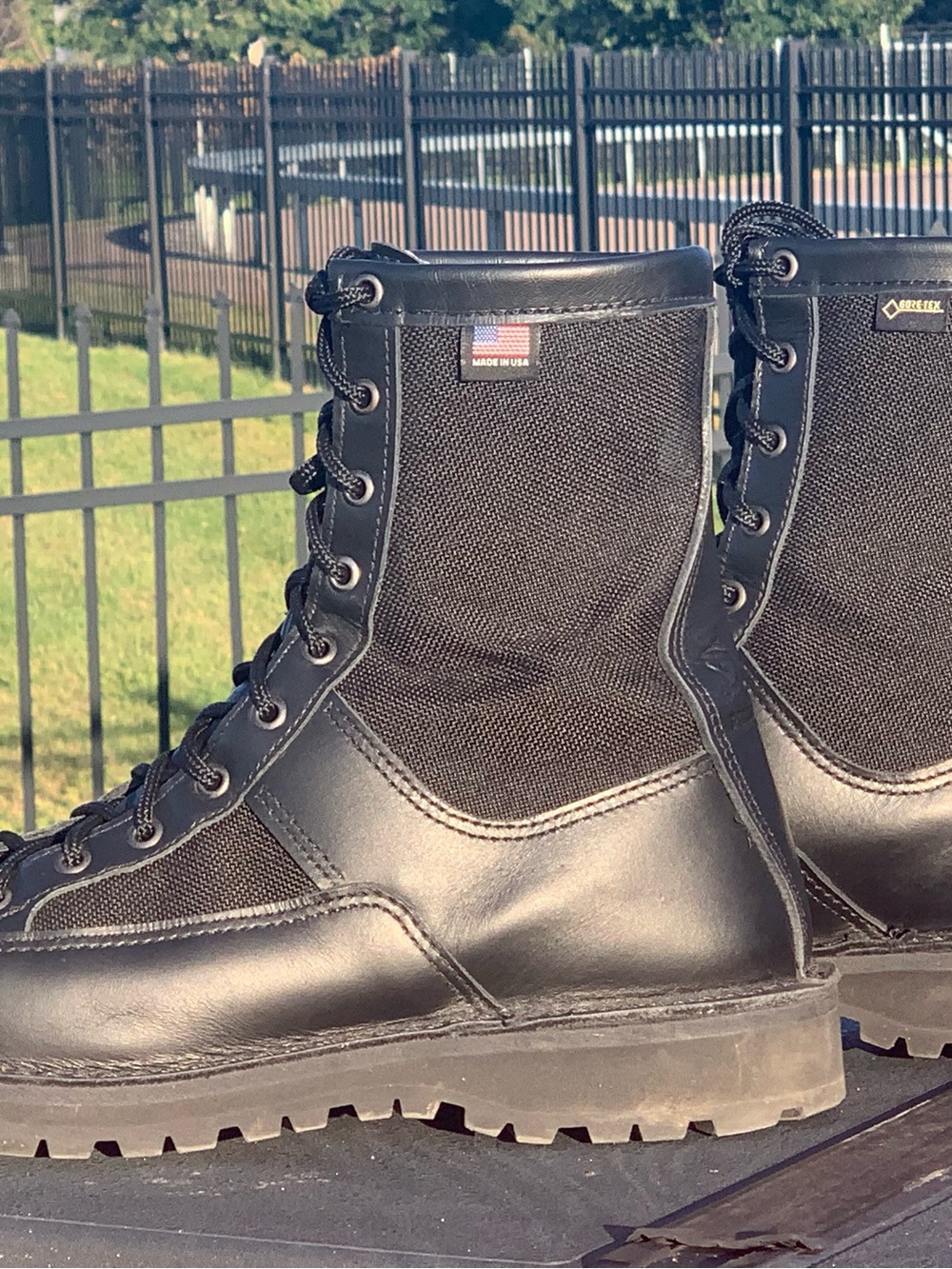 Danner Black Tactical Composite Toe Lace-Up Boots